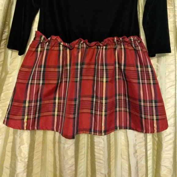 Ellemenno Velvet and Plaid Dress - Picture 4 of 4